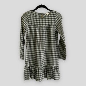 COPPER KEY, NWOT, GIRLS, SMOCKED, LONG SLEEVE DRESS. GREEN & BLACK CHECK.SIZE M.